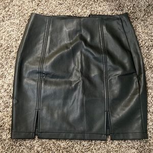 Black Leather Skirt